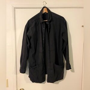 Lucky Chore Coat, Black Cotton, Size Smalll